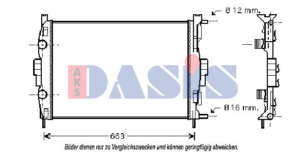 AKS DASIS Радиатор, охлаждение двигателя 181003N